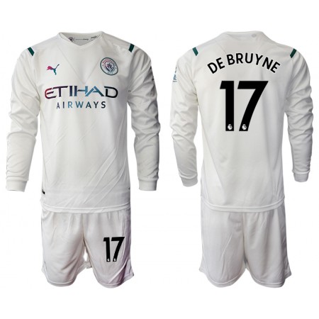 Completo Calcio Manchester City Kevin De Bruyne 17 Bambino Divisa Trasferta 2021-2022 ML